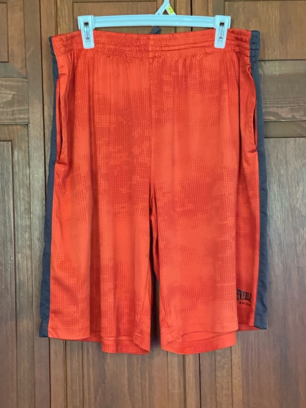 Everlast Orange Mesh Athletic Shorts with Gray Side Panels